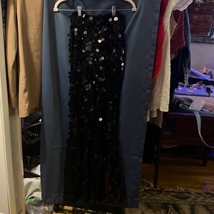 Black Sequin Flare Pants